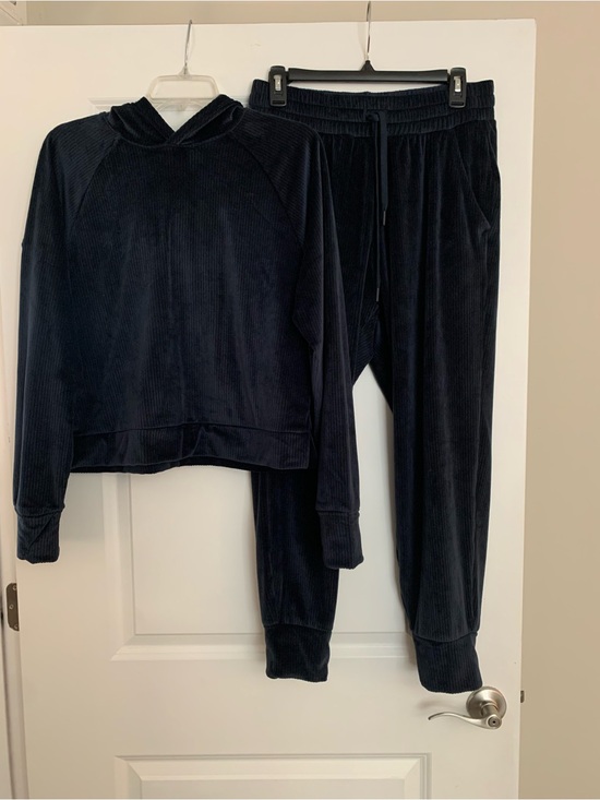 all in motion Pants - all in motion Navy Velour Hoodie & Jogger Set